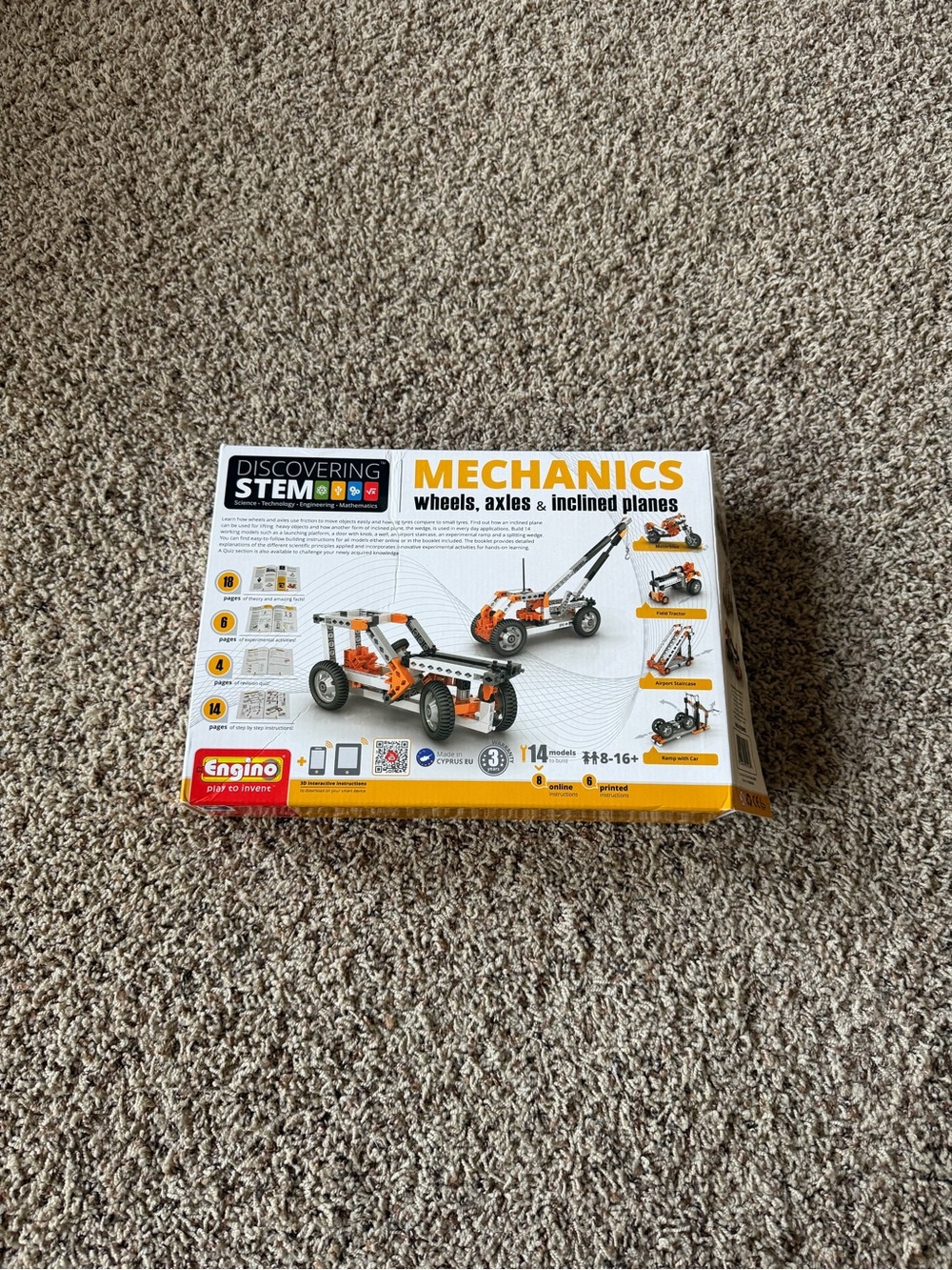 Kids Engino Discovering STEM Mechanics Wheels Axles Inclined Planes